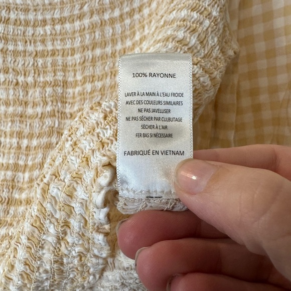 Lush Crop Top beige gingham E1.2 - Picture 4 of 6